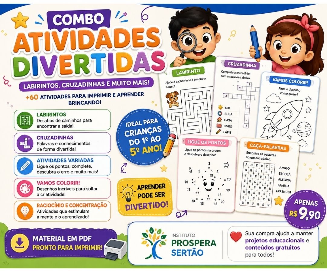 Combo Atividades Divertidas